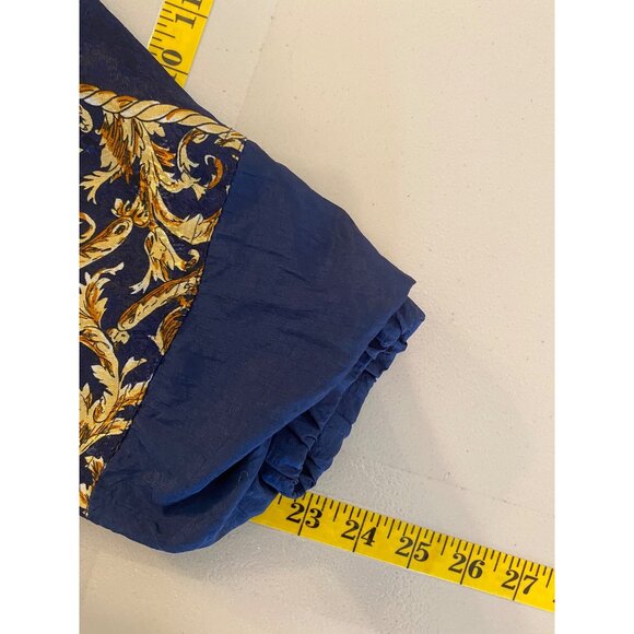 Sport By Carolina Colours Embroidered Jacket Blue Gold Drawstring Large - Picture 9 of 9
